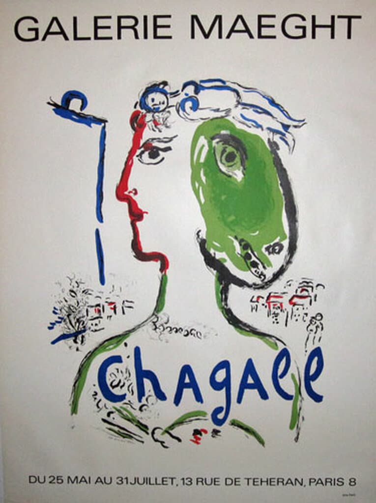 Marc Chagall Signed Lithograph: 