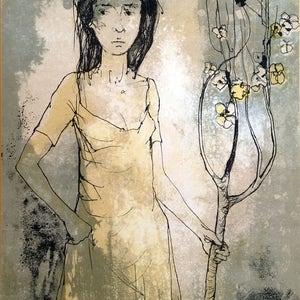 Jean Jansem lithograph "Spring Maid" (Edition 122/200)