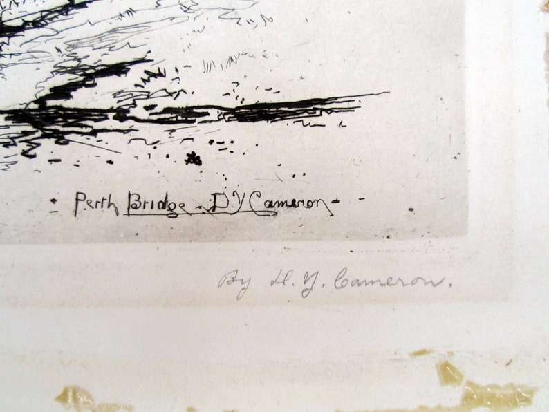 David Young Cameron Etching Perth Bridge
