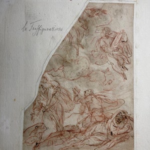 Alessandro Maganza Old Master Drawing: Recto Transfiguration, Verso The Decapitation of St. John Baptist image 1