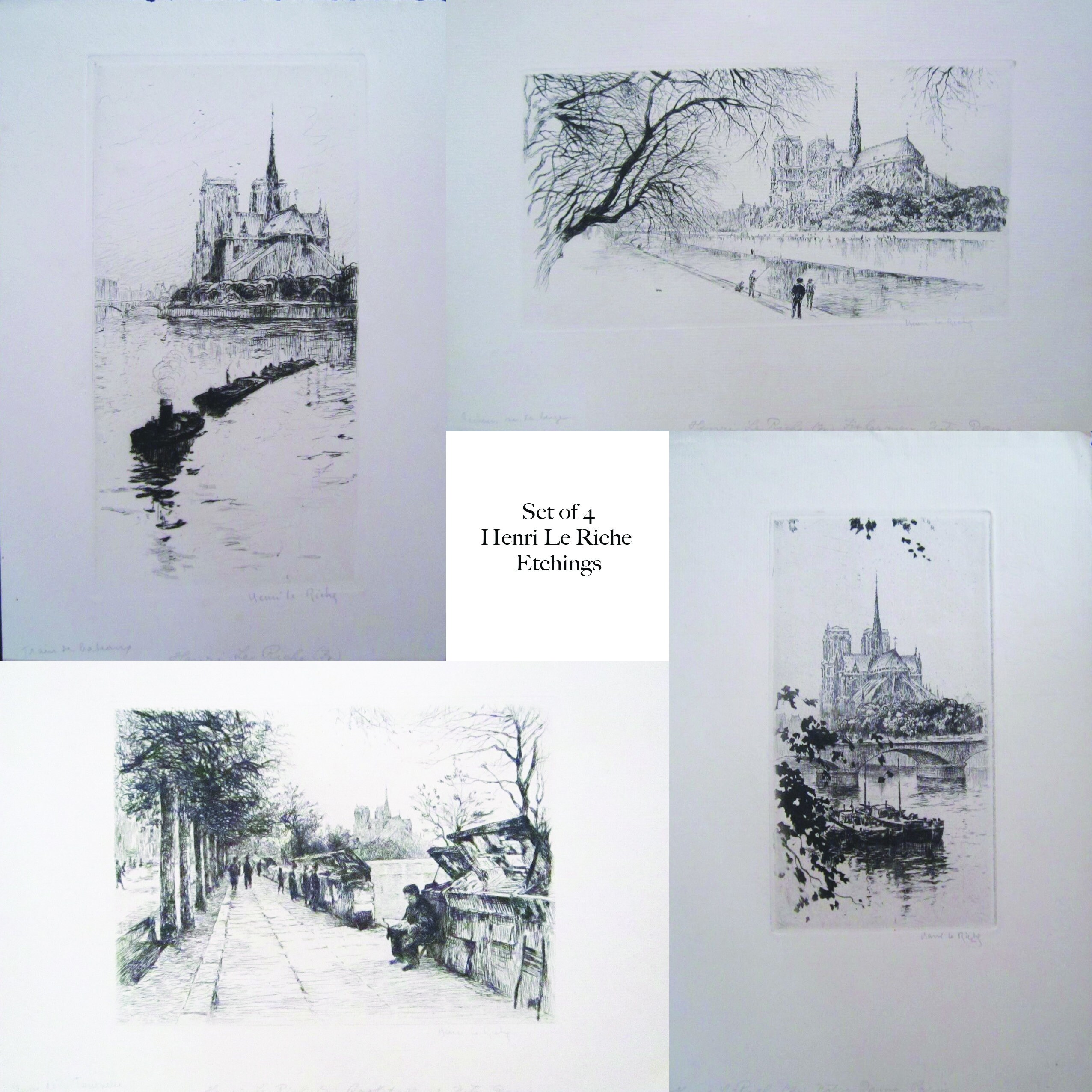 Henri Le Riche - Signed Etchings - Etsy