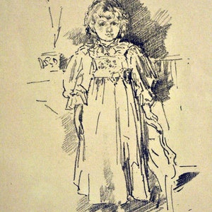 James Whistler Lithograph: &quot;Little Evelyn&quot;