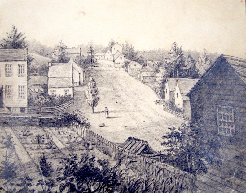 Gordon Barlow Drawing: Image of a town in perspective image 1