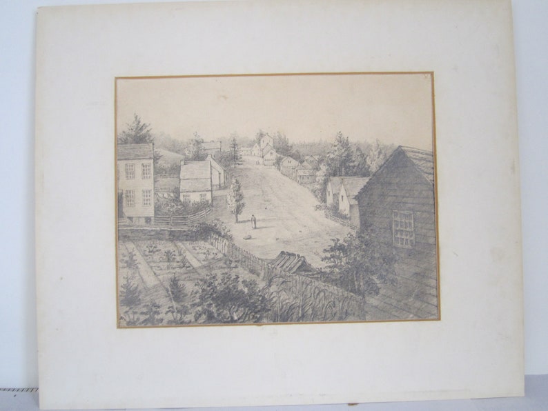 Gordon Barlow Drawing: Image of a town in perspective image 2