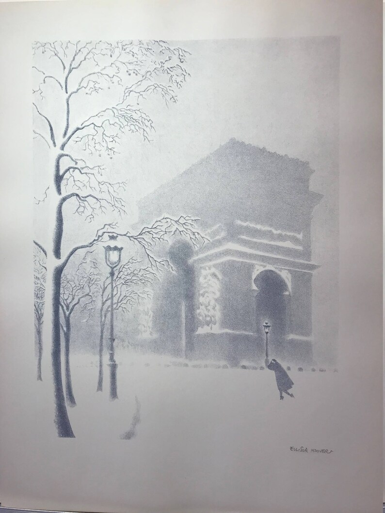 Ellison Hoover Lithograph. washington Arch Etsy