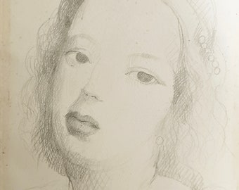 ローランサン　アンタレス:若い女と息子 若い女とその息子｢ｱﾝﾀﾚｽ｣より | マリー・ローランサン 買取・作品