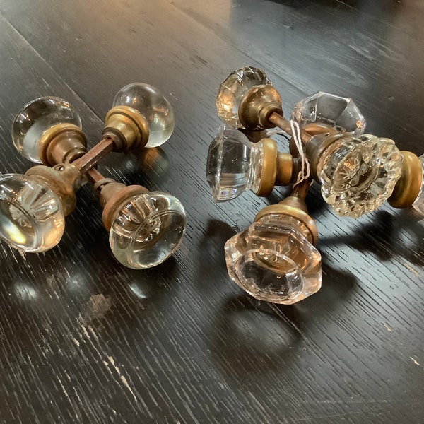 Antique Crystal Door Knobs Etsy