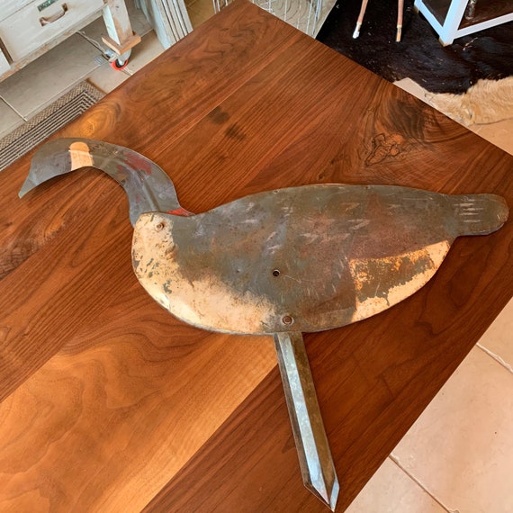 Old Metal Duck Decoy Target Practice Etsy