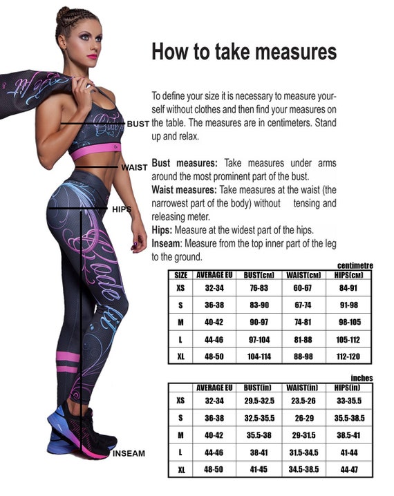 Women's Sports Leggings, Printed Workout Ladies Leggings, Push up