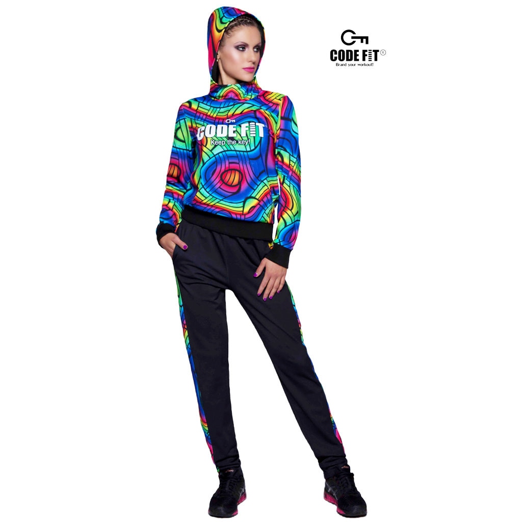Rave Tracksuit Set, Two Piece Long Sleeve Workout Top and Sweat Pants ...