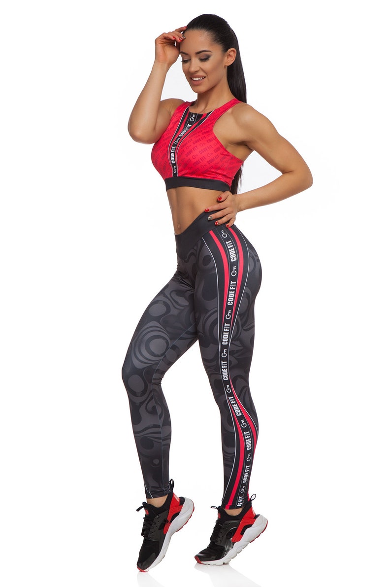 Sexy Red Fitness Sports Bra, Crossfit Bra, Exercise Bustier Top