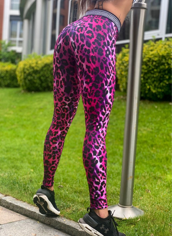 Women Workout Leggings Baseball Print Stretch Leggings 