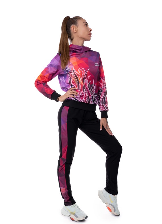 Women Matching Sets Elastic Running Sports Long Pant Set Prady