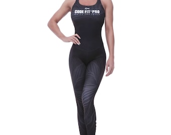 Yoga Bodysuit for Women/ Black Women Jumpsuit/ Bodysuit Women