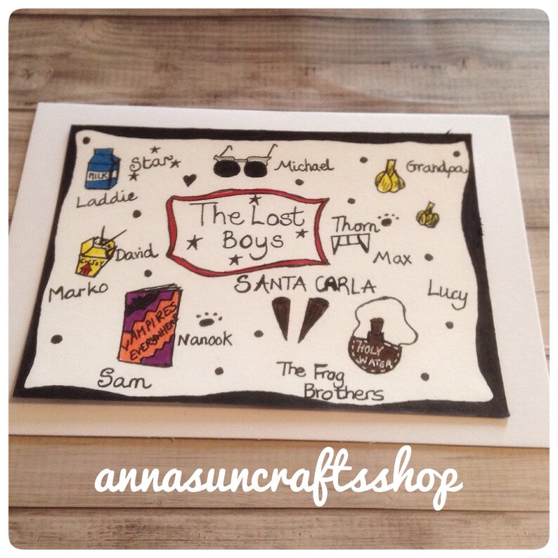 The Lost Boys Inspired Card The Lost Boys Gift 80 S Etsy