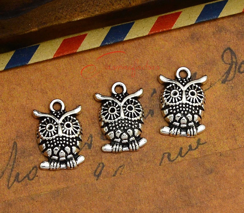 Bone Charm//Pendant Tibetan Antique Silver 17mm 10 Charms Accessory Jewellery