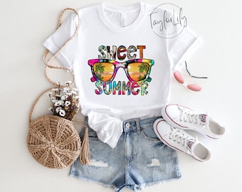 Camicia estiva dolce, Ciao camicia estiva, T-shirt comoda estiva, Camicia da spiaggia, T-shirt vacanze estive, Camicia Summer Vibes, Camicia Sweet Summer Time