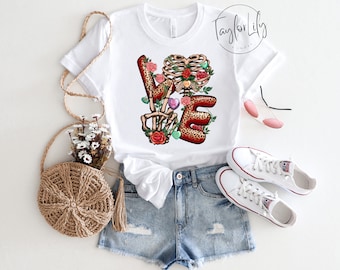 Camisa de corazón de amor esqueleto, camisa de mano de esqueleto, camisa de corazón de esqueleto, camisa de amor de esqueleto, camisetas de esqueleto, camisa de esqueleto de San Valentín