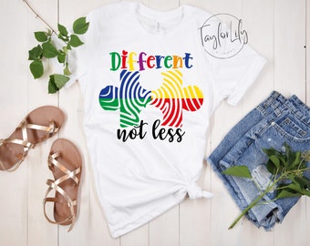 Anders nicht weniger Shirt, Autismus Shirt, Autismus Mom Shirt, Autismus Advocacy Shirt, Sonderpädagogik Shirt, ASD Shirt, Fürsprecher Autismus, Puzzle
