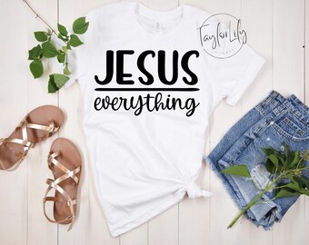 Jesus über alles T-shirt, Jesus über alles Shirt, Jesus Shirt, Kreuz Shirt, Glauben Shirt, religiöses Shirt, Schüler Shirt, Gnade