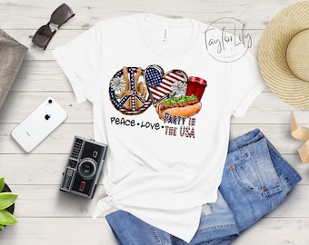 Peace Love Shirt, 4th of July Shirt, Independence Day Shirt, Peace Love America Shirt, Merica Shirt, 4th of July Party Tee, Patriotic Shirt