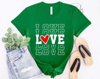 Love Shirt, Valentine's Day Shirt, Love T-shirt, Love Shirt For Woman, Valentine Day Gift, Heart Shirt, Valentines Shirt, Love Tshirt, Girls