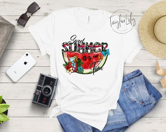 Dolce camicia estiva, camicia estiva da spiaggia, camicia anguria, camicia estiva, regalo amante dell'estate, vibrazioni estive, ciao estate, vacanze