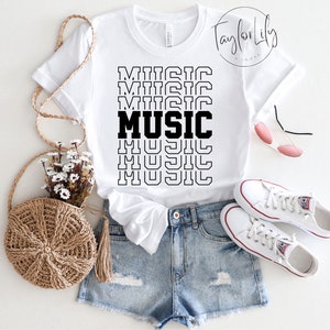 Music Shirt, Music T Shirt, Musician Shirt, Gift for Musician, Music Teacher Gift, Music Notes Shirt, Music Lover Shirt, Music Festival Tee