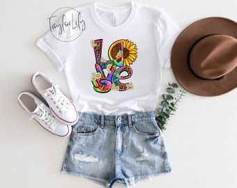 Hippie Love Shirt, Hippie Soul Shirt, Hippie Life Shirt, Hippie Flowers Shirt, Peace Love Shirt, Peace Shirt, Peace Sign, Hippie Life Shirt