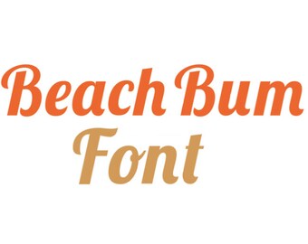 Beach Bum Font Monogram Alphabet font SVG DXF Cut Files Instant Download