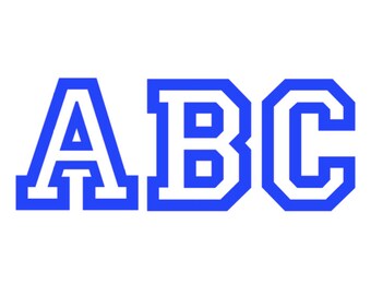 Varsity Alphabet monogram font SVG DXF Cut Files Instant Download