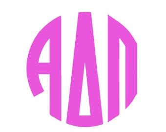 Greek Alphabet Circle monogram font SVG Cut Files Instant Download