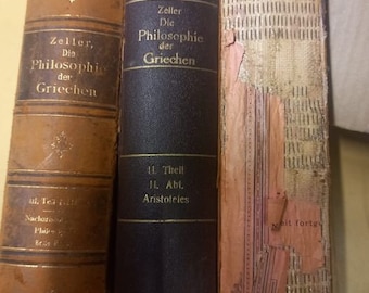 3 volumes  Die Philosophie der Griechen in ihrer geschichtlichen antiaquarian books Philosophy