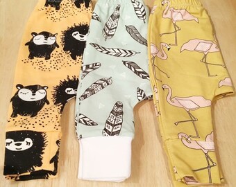 SALE!!! ORGANIC Baby leggings, NEWBORN slim harem, handmade, organic clothing, baby unisex clothing