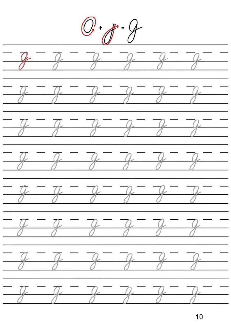 pdf digital printable cursive handwriting workbook etsy