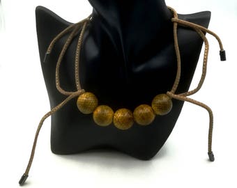 XL ethnic snake necklace