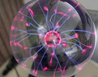 Lampada al plasma vintage, torcia elettrica, lampada da tavolo laser