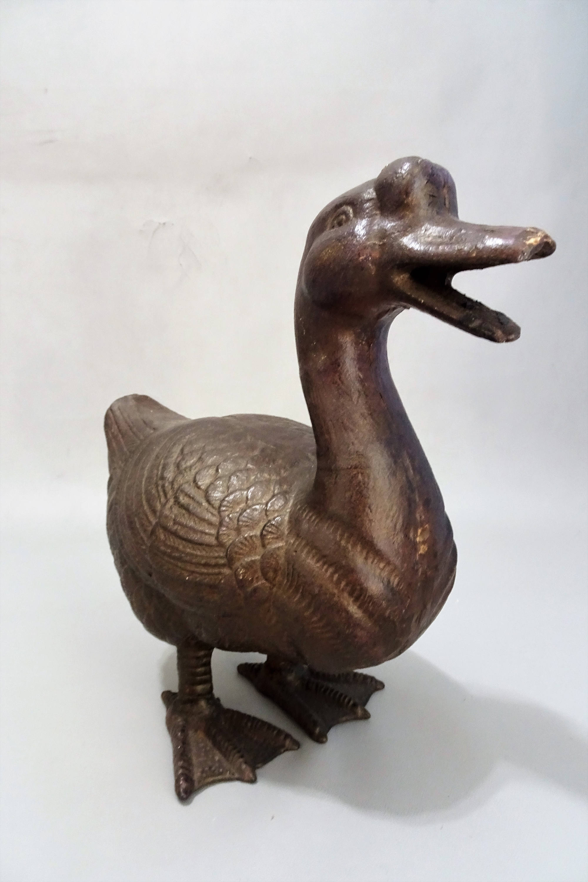 Decorative Cast Iron Duck Statue Figurine House Garden Patio Etsy