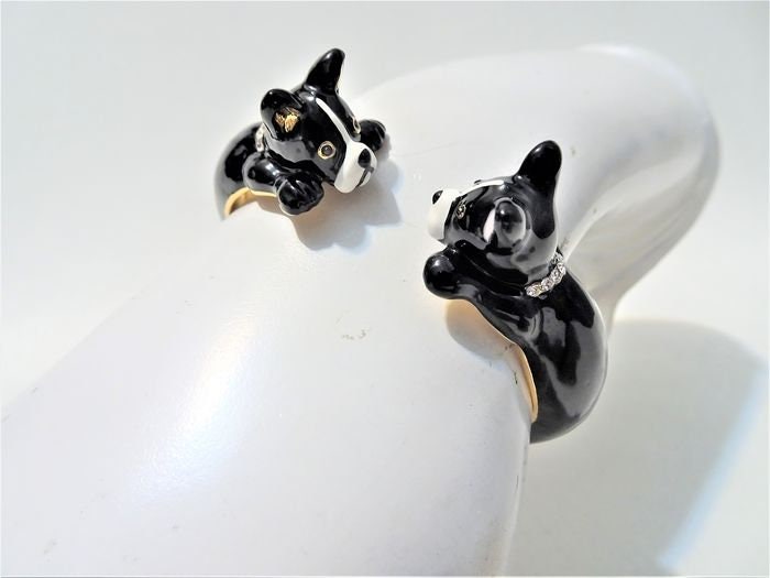 Signed Kate Spade Puppy Dog Open Cuff Bracelet - New York