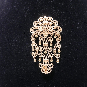 Signed MONET - Book Piece "Festoon" Necklace - 1980s Vintage Jewelry