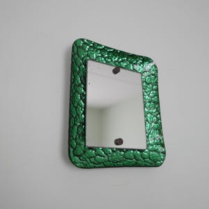 Vintage Square Mirror Green Wall Mirror - 1950s - Vintage Wall Decor
