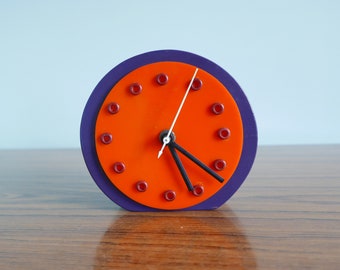 Vintage Retro Electric Table Clock - 1970s - Tic Art B. Kramer The Hague Netherlands - Nufa