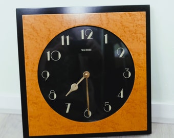 Warmink Wall Clock - Art Deco style 1970s Vintage