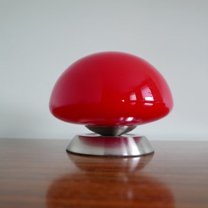 Lampe champignon vintage - Verre rouge - Lampe champignon