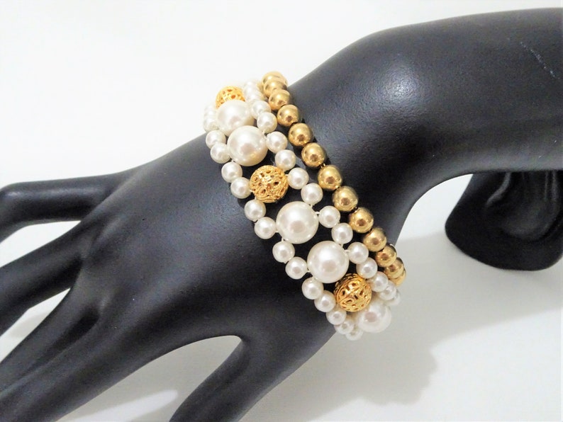 Signed NAPIER Bracelet - Vintage 1980s Minneapolis Mall Limited price sale of Lot Beaded Brace Two