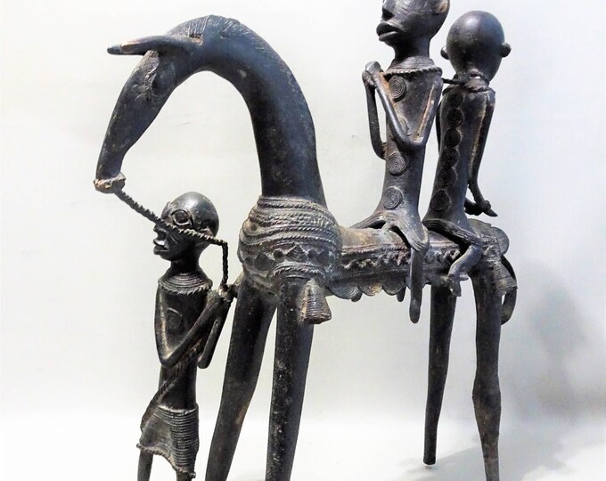 Large African Bronze Statue of Two Putchu Guinadjiriders on Etsy