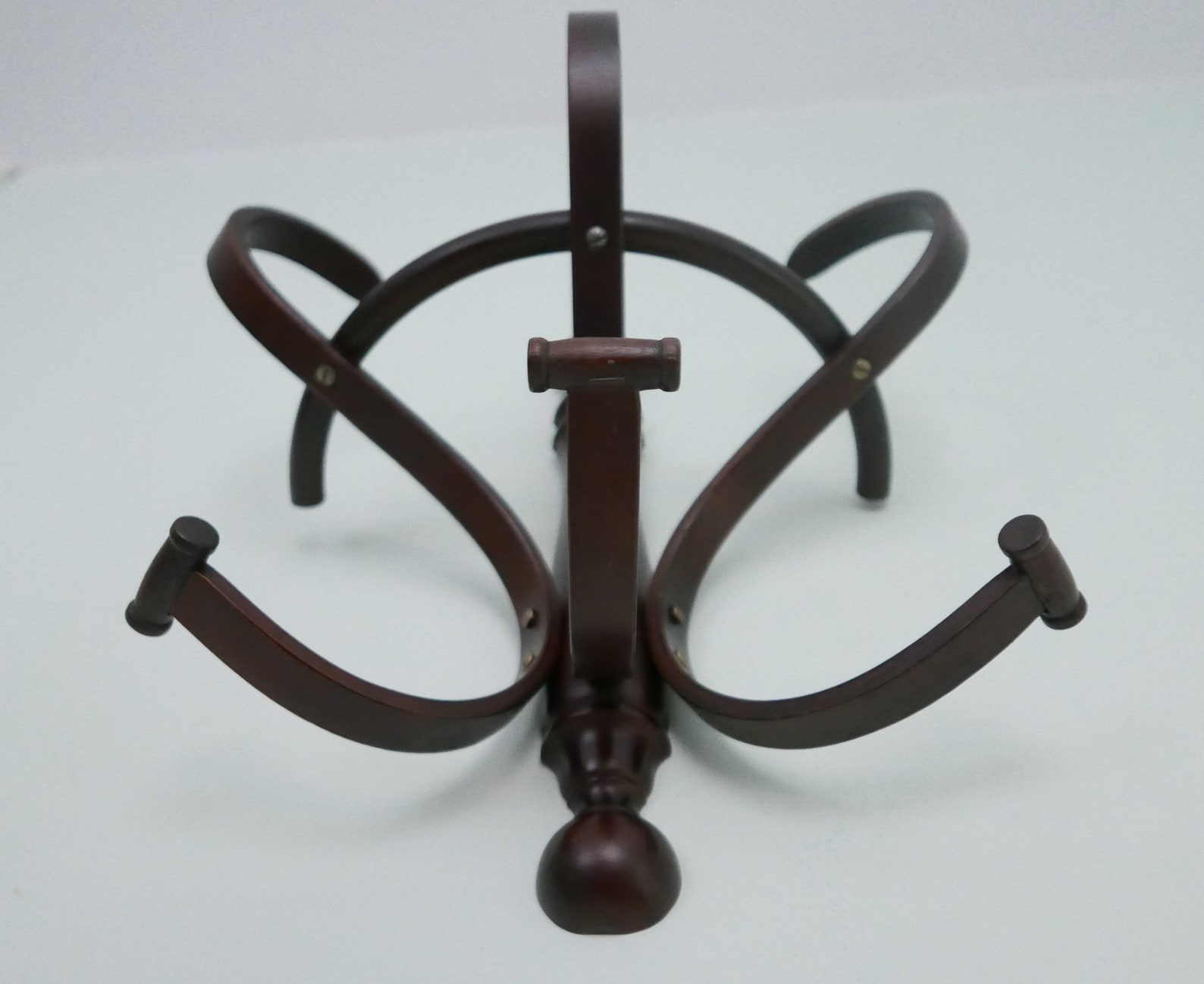 Wall Coat Rack Curved Wood Dark Brown 1920s Etsy