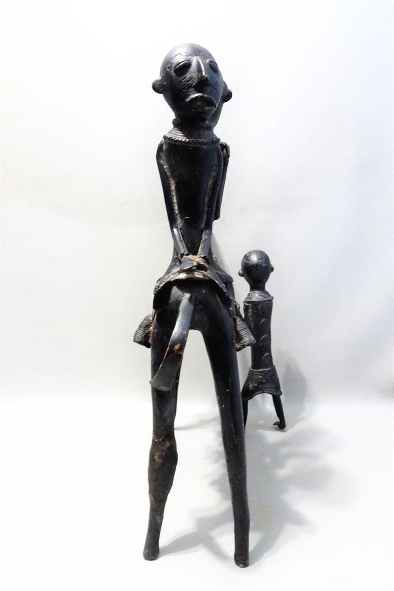 Large African bronze statue of two Putchu Guinadjiriders on Etsy