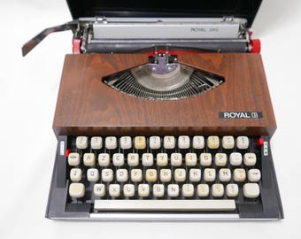Royal 240 タイプライター - 木製機械式タイプライター - 1970年代