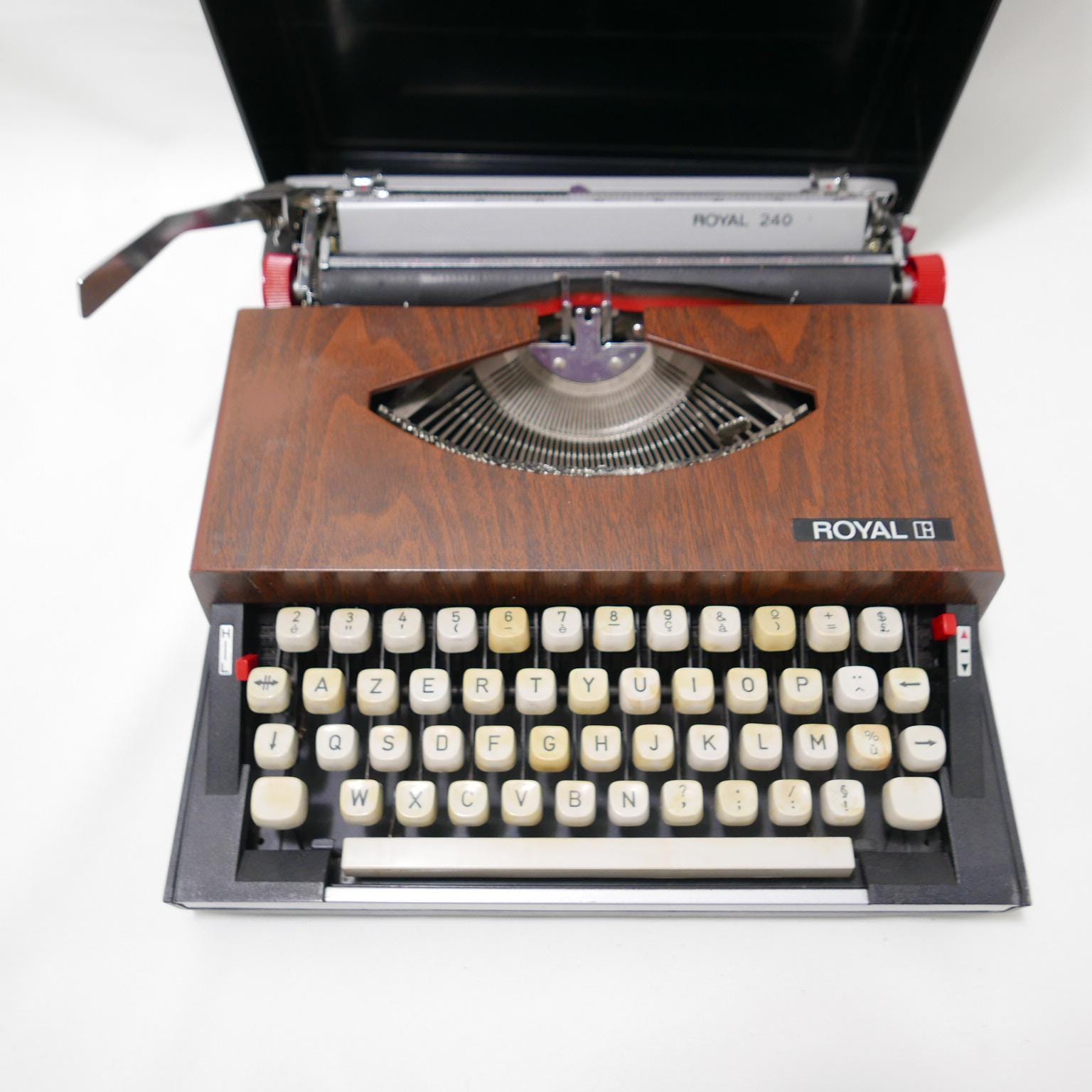 Royal 240 タイプライター - 木製機械式タイプライター - 1970年代 